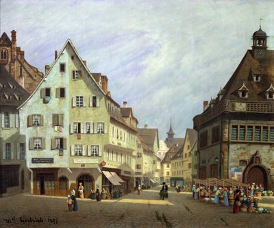 Place du Marche-aux-Fruits, Colmar, 1875 von Michel Hertrich