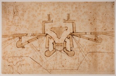 Befestigungsentwurf für ein Tor von Michelangelo Buonarroti