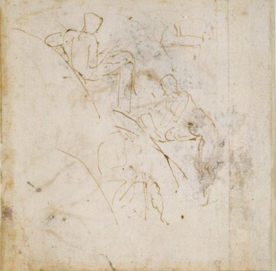 Vier Figurenstudien von Michelangelo Buonarroti