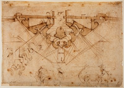Projekt von Befestigungen für ein Tor von Michelangelo Buonarroti