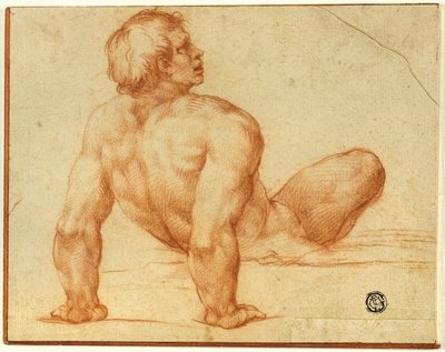 Sitzender männlicher Akt von Michelangelo Buonarroti