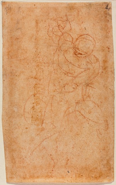 Sitzender männlicher Akt von Michelangelo Buonarroti