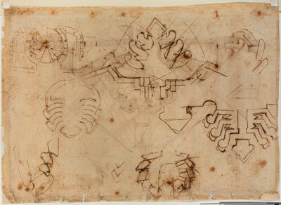 Studien für Befestigungen von Michelangelo Buonarroti
