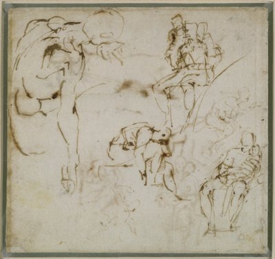 Studie von Figuren, ca. 1511 von Michelangelo Buonarroti