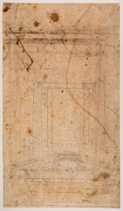 Wandgrab und Teilkirchenplan von Michelangelo Buonarroti