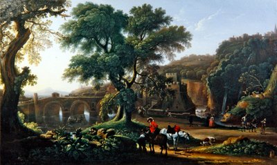 Eine Landschaft mit Figuren von Michelangelo Cerquozzi