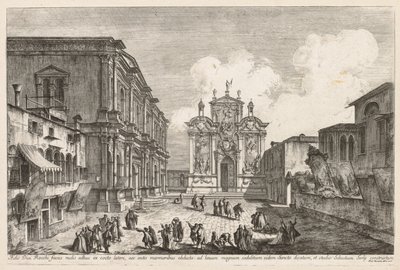 Ansichten von Venedig: Campo S. Rocco, 1741 von Michele Marieschi