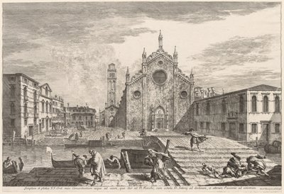 Ansichten von Venedig: Campo dei Frari von Michele Marieschi