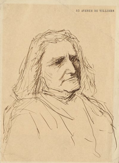 Porträt von Franz Liszt, 1880er Jahre von Mihály Munkácsy