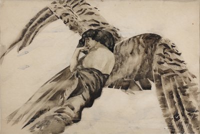 Fliegender Dämon, 1890-1891 von Mikhail Aleksandrovich Vrubel