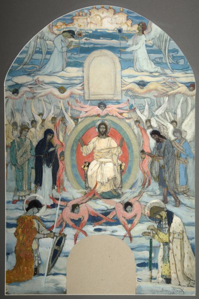 Der Erlöser auf dem Thron, 1905 von Mikhail Vasilievich Nesterov