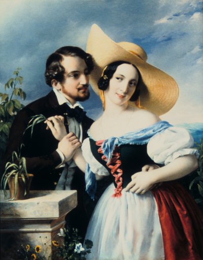 Flirt, 1841 von Miklós Barabás