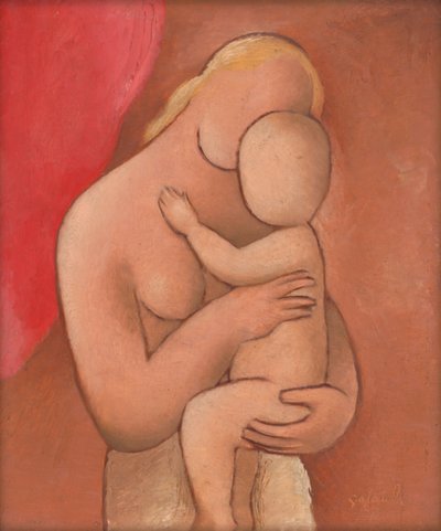 Mutter und Baby, ca. 1934 von Mikulas Galanda