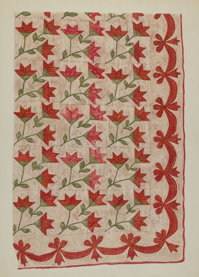 Applizierte Decke von Mildred E. Bent