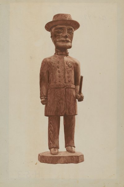 Geschnitzter Polizist von Mildred E. Bent