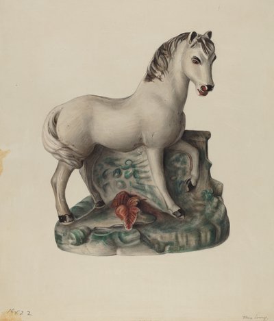 Kreidepferd von Mina Lowry