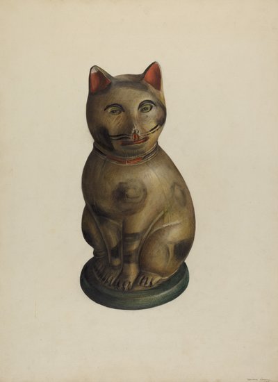 Pa. Deutscher sitzender Kreidekatze von Mina Lowry