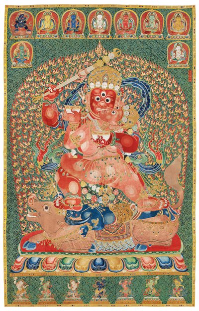 Kaiserliche gestickte Seiden-Thangka von Ming Dynasty Chinese School