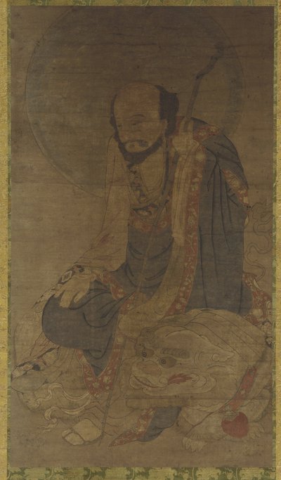 Manjusri und sein Löwe von Ming Dynasty Chinese School