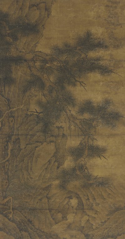 Kiefer und Bach von Ming Dynasty Chinese School