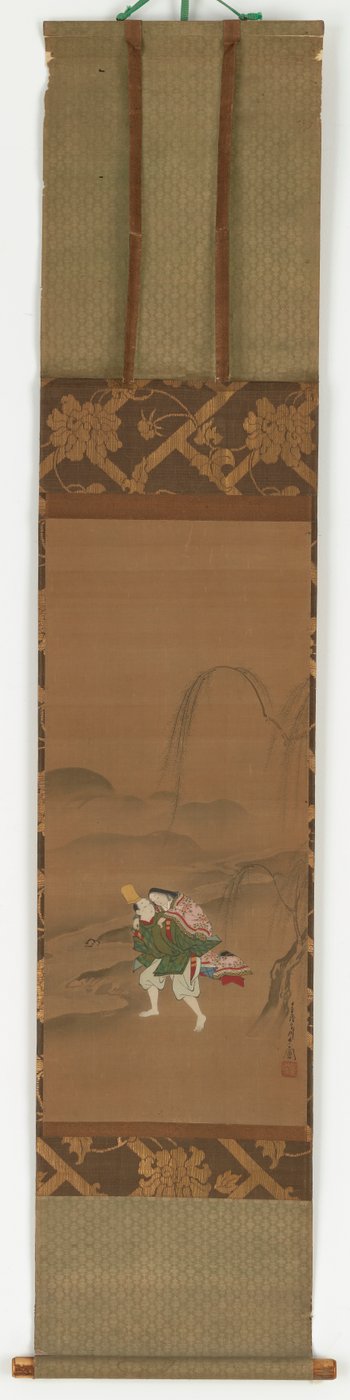 Ariwara Narihira trägt seine Geliebte von Miyagawa Chōshun