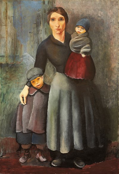 Mutter mit ihren Kindern von Moise Kisling