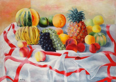 Stillleben mit Früchten von Moise Kisling