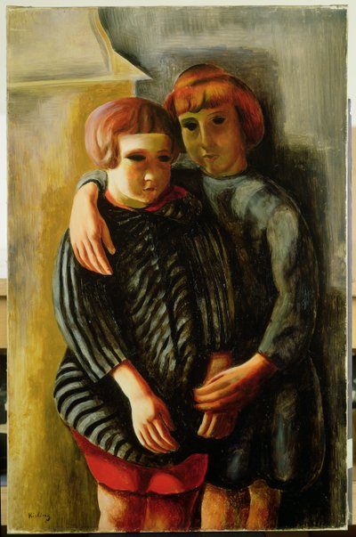 Zwei Kinder von Moise Kisling