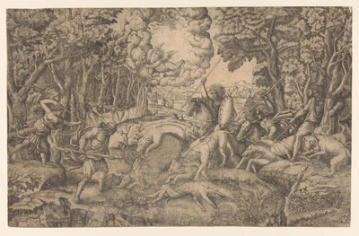 Jagd auf den kalydonischen Eber von Monogrammist IQV