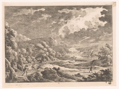 Landschaft mit Gewitter von Monogrammist MEG