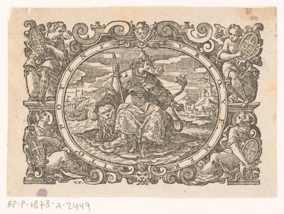 Städtemagd von Venedig von Monogrammist VF (graveur)