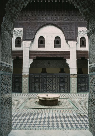 Madrasa Bou Inania, Innenhof von Moroccan School