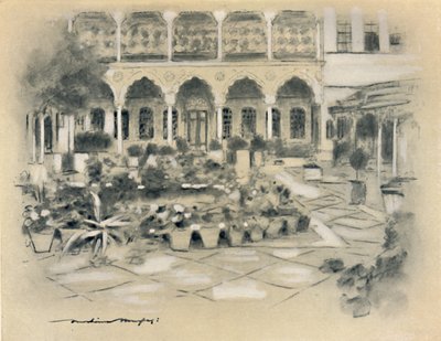 Hof in Damaskus, 1903 von Mortimer L Menpes