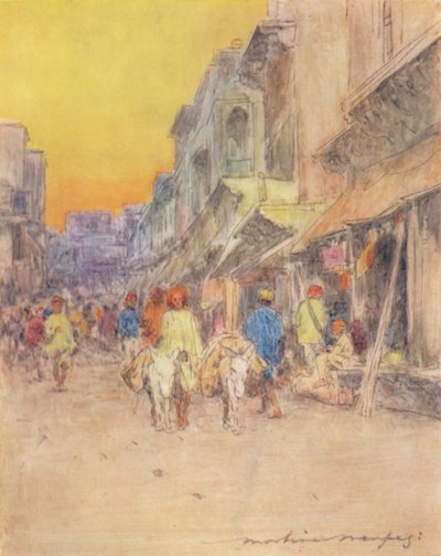 Eine ruhige Straße, 1905 von Mortimer Ludington Menpes