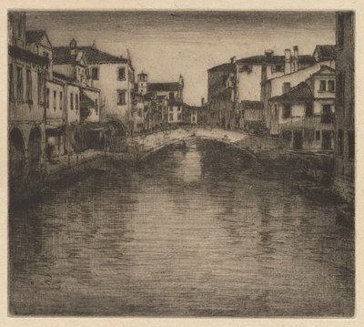 Ein Seitenkanal, Venedig von Mortimer Menpes
