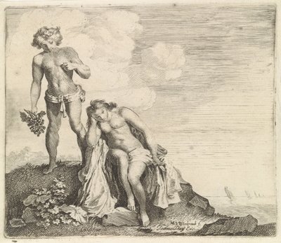 Bacchus findet Ariadne auf Naxos von Moyses van Wtenbrouck