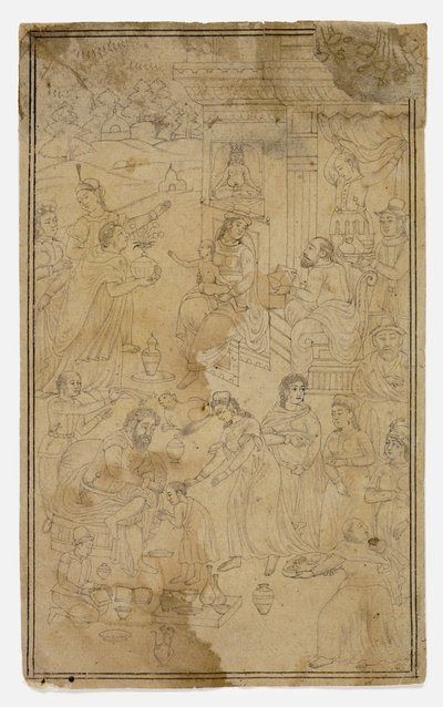 Anbetung der Könige von Mughal School