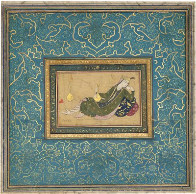 Eine liegende Dame, um 1680 von Muin Musavvir
