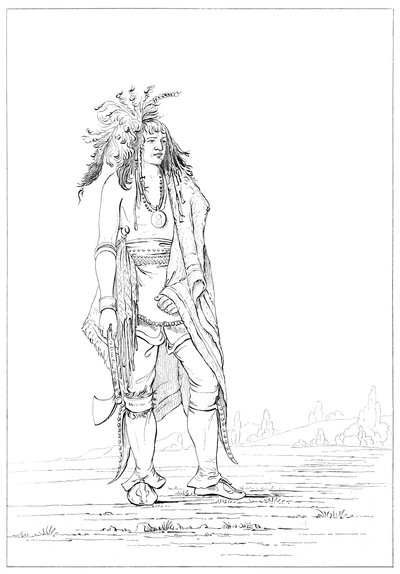 Irokesenkrieger, 1841 von Myers and Co