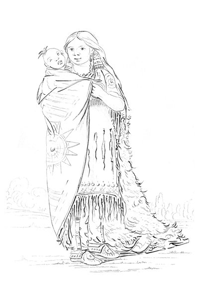 Indianische Frau und Baby von Myers and Co