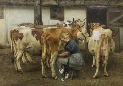 Kühe melken. Westjütland von N.P. Mols