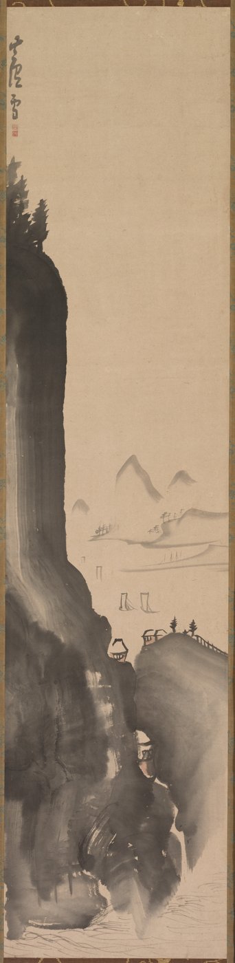 Berge und ferne Boote, spätes 18. Jahrhundert von Nagasawa Rosetsu