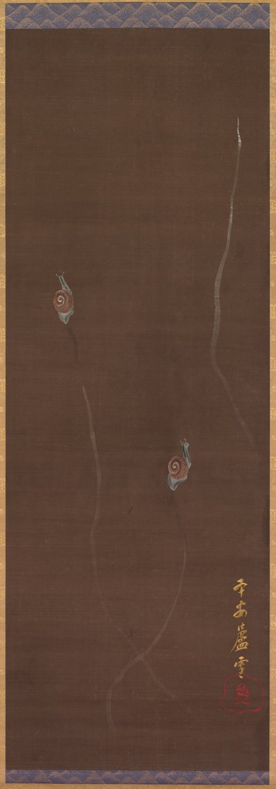 Schnecken von Nagasawa Rosetsu