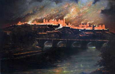 Ausbruch in der Stadt Carcassonne von Narcisse Salières