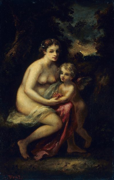 Erziehung des Amor von Narcisse Virgile Diaz de la Peña