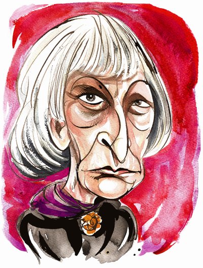 Elisabeth Lutyens - Farbkarikatur von Neale Osborne