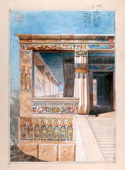 Antiker ägyptischer Tempel, 19. Jahrhundert von Nestor l