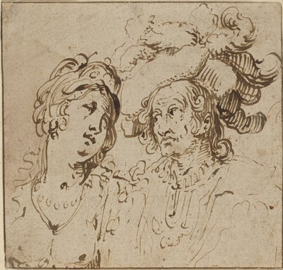 Kavalier mit einer Dirne von Netherlandish 17th Century