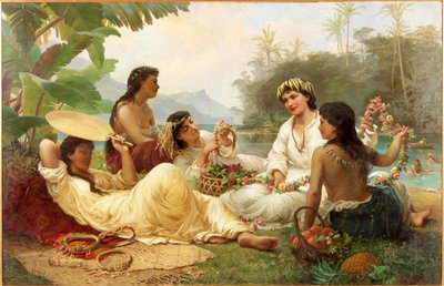 Sonnige Gefilde, Tahiti von Nicholas Chevalier