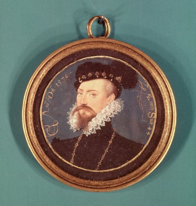 Robert Dudley, Earl of Leicester (ca. 1532-88) 1576 von Nicholas Hilliard